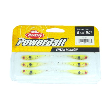 Leurre Souple Berkley Sneakminnow - 5Cm - Speckled Lime - Par 6