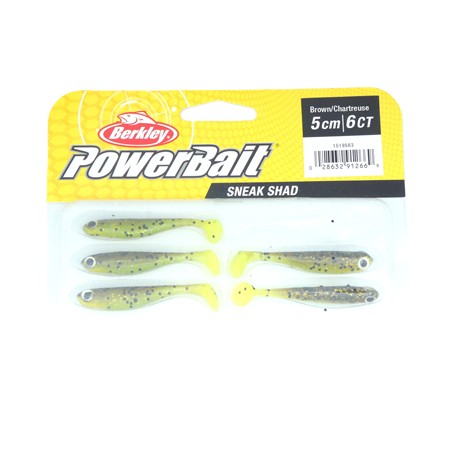 Leurre Souple Berkley Sneakshad - 5Cm - Brown Chartreuse - Par 5