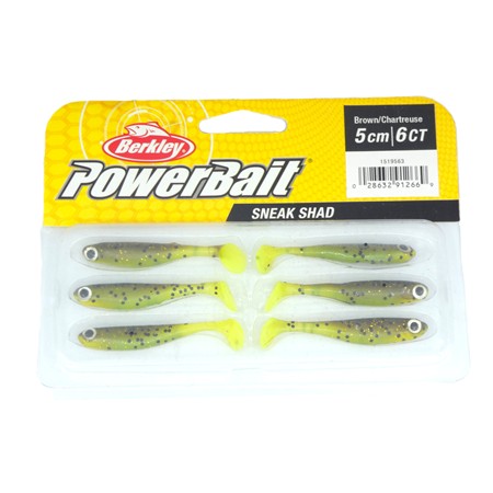 Leurre Souple Berkley Sneakshad - 5Cm - Brown Chartreuse - Par 6