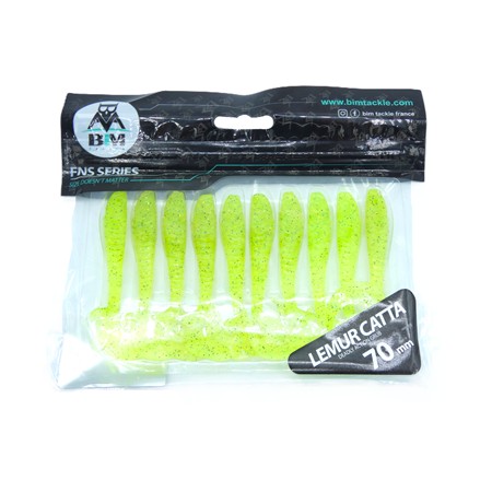 Leurre Souple Bim Tackle Lemur Catta Deadly - 7Cm - Chartreuse - Par 10
