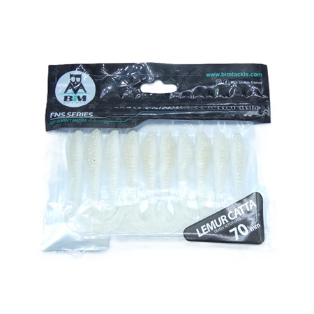 Leurre Souple Bim Tackle Lemur Catta Deadly - 7Cm - Pearl White - Par 10