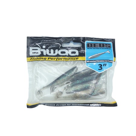 Leurre Souple Biwaa Deus 3 - 7.5Cm - Pro Blue - Par 10