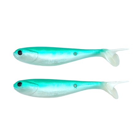Leurre Souple Black Cat Mullet Shad - 18Cm - 03 - Green-Mullet - Par 2