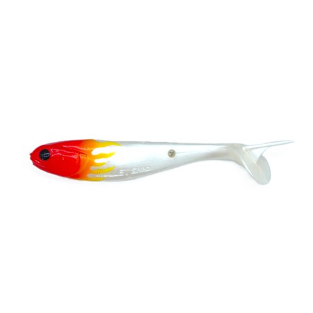 Leurre Souple Black Cat Mullet Shad - 18Cm - 04 - Flamed-White