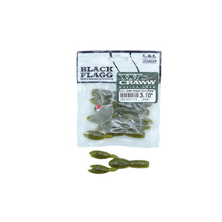 Leurre Souple Black Flagg Waving Craw - 3.10” - Par 5