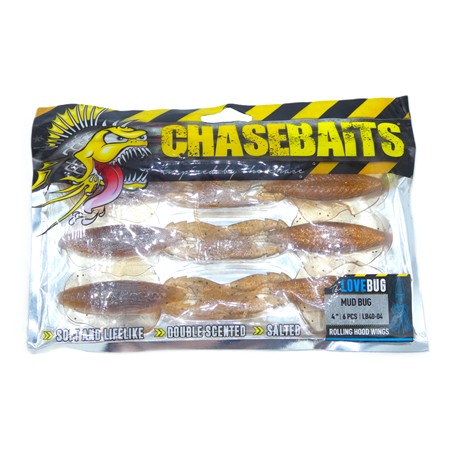 Leurre Souple Chasebaits Love Bug - 10Cm - Mud Bug - Par 6