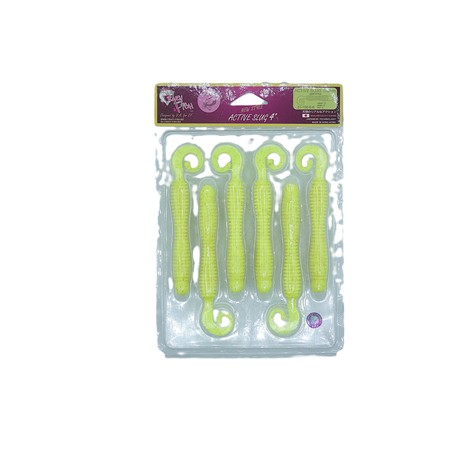 Leurre Souple Crazy Fish Active Slug 4” - 10Cm - Chartreuse - Par 6