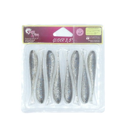 Leurre Souple Crazy Fish Glider 3.5” - 9Cm - Natural - Par 8