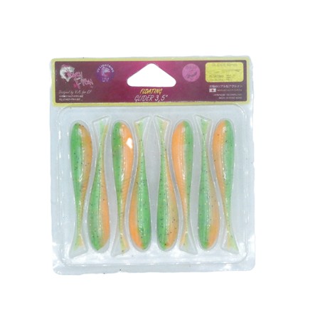 Leurre Souple Crazy Fish Glider 3.5” - 9Cm - Orange Chart - Par 8