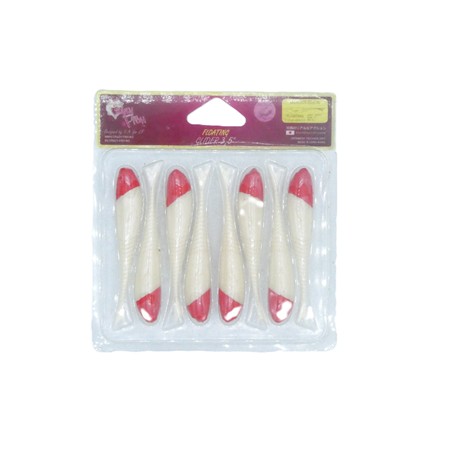 Leurre Souple Crazy Fish Glider 3.5” - 9Cm - Red Head White - Par 8