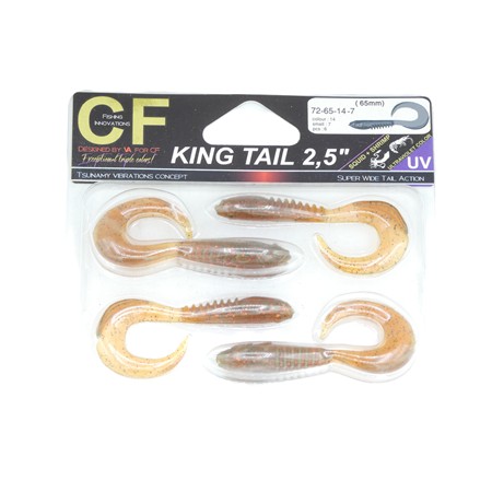 Leurre Souple Crazy Fish King Tail 2.5” - 6.5Cm - Uv Motoroil - Par 6
