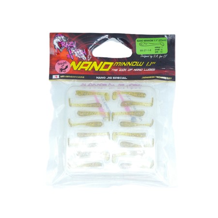Leurre Souple Crazy Fish Nano Minnow 1.1” - 2.7Cm - 01 - Par 16