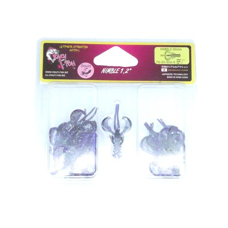 Leurre Souple Crazy Fish Nimble 1.2” - 3Cm - Northern Light - Par 13