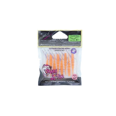 Leurre Souple Crazy Fish Polaris 1.8” - 4.5Cm - Carrot - Par 8