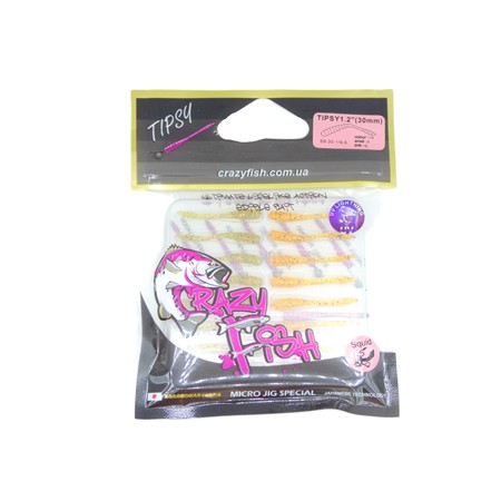 Leurre Souple Crazy Fish Tipsy 1,2” - 3Cm - - Par 16
