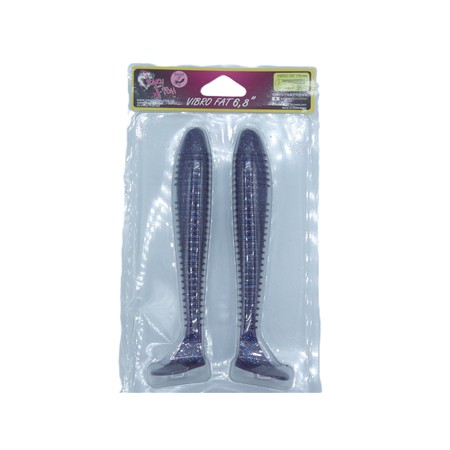 Leurre Souple Crazy Fish Vibro Fat 6.8” - 17Cm - Ultraviolet - Par 2