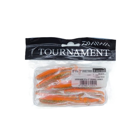 Leurre Souple Daiwa Tournament D'fin - 7.5Cm - Orange Shinner - Par 10