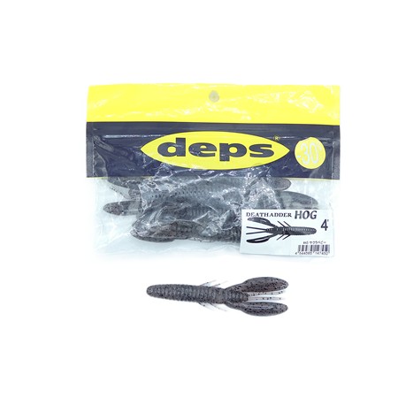 Leurre Souple Deps Deathadder Hog 4” - 10Cm - Green Pumpkin - Par 8