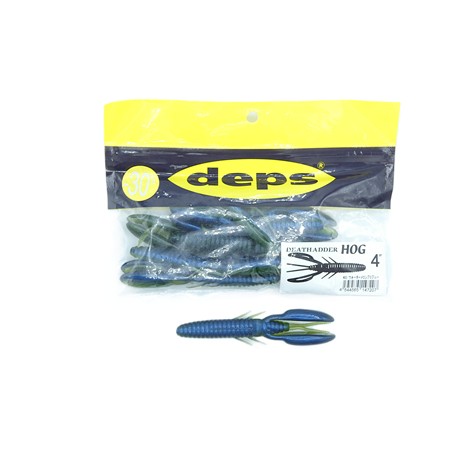 Leurre Souple Deps Deathadder Hog 4” - 10Cm - Green Pumpkin - Par 8