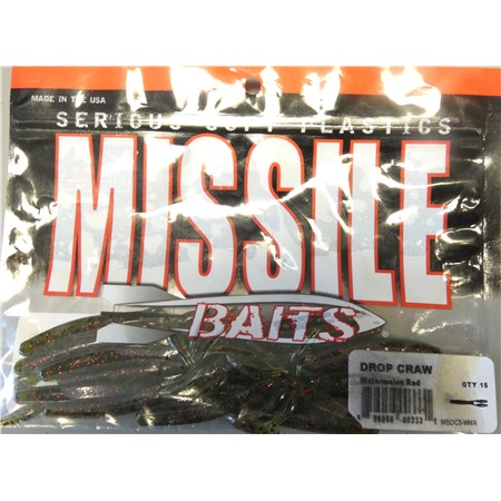 Leurre Souple Drop Craw 8 Cm Missile Baits - Par 15