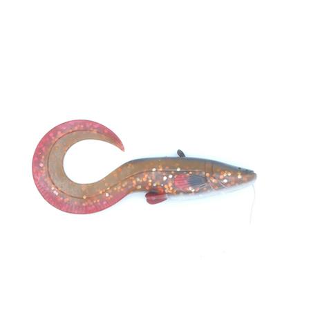 Leurre Souple Effzett Effzett Look-A-Life Catfish Curl Tail Loose Body - 20Cm - Brown