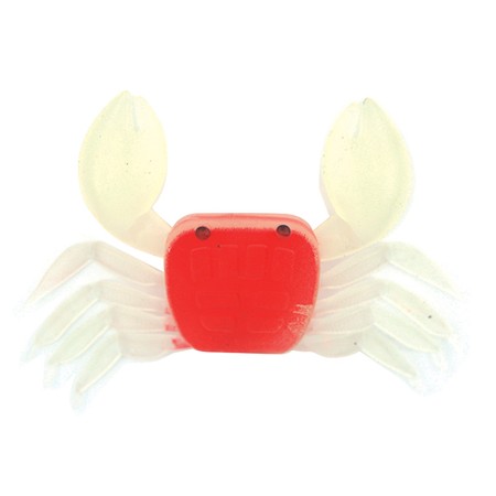 Leurre Souple Evia Petit Crabe - Tête Rouge Lumineuse - 8Cm