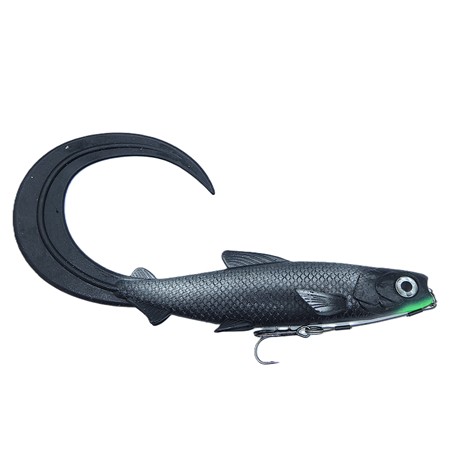 Leurre Souple Fishing Ghost Renky Shad Curlytail - 35Cm - Black Apple