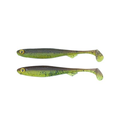 Leurre Souple Fox Rage Slick Shad - 11Cm - Green Pumpkin Uv - Par 2