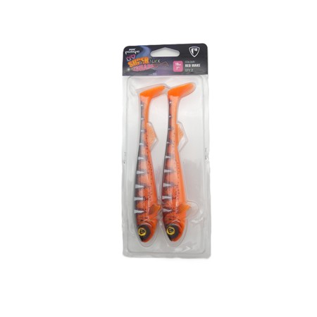 Leurre Souple Fox Rage Super Slick Shad - 18Cm - Uv Red Wake - Par 2