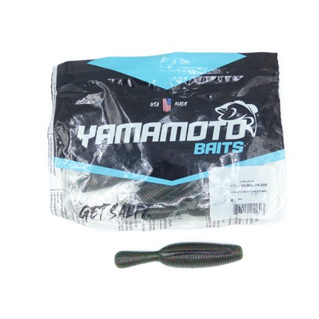 Leurre Souple Gary Yamamoto Yamatanuki - 8.8Cm - Green Pumpkin W-Large Black Flake - Par 7