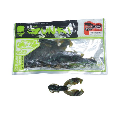 Leurre Souple Gunki Boogie Craw - 7.5Cm - Pumpkin Green Flake - Par 10