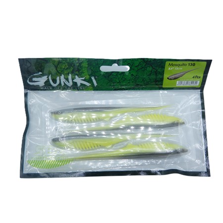 Leurre Souple Gunki Mosquito 130 - 13Cm - Solid Brown Chart - Par 4