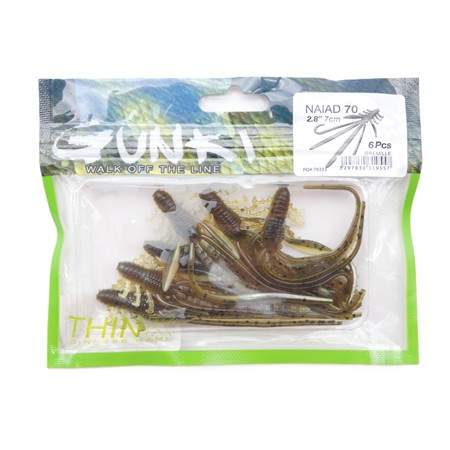 Leurre Souple Gunki Naiad - 7Cm - Gremille - Par 6