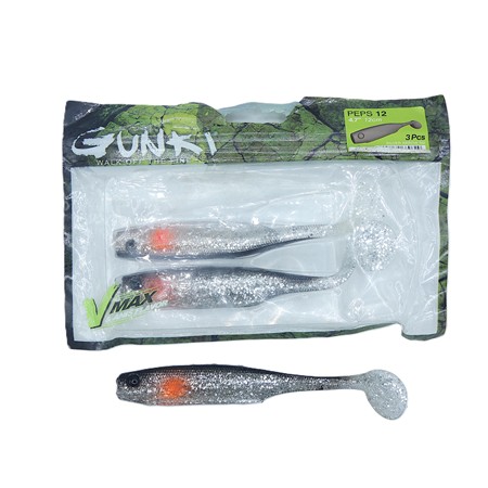 Leurre Souple Gunki Vmax Peps - 12Cm - Silver Arrow - Par 3