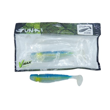 Leurre Souple Gunki Vmax Tipsy-Sxl - 13Cm - Uv Ayu - Par 2