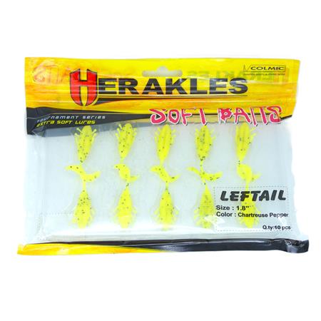 Leurre Souple Herakles Leftail Bug 1.8'' - Chartreuse Pepper - Par 10