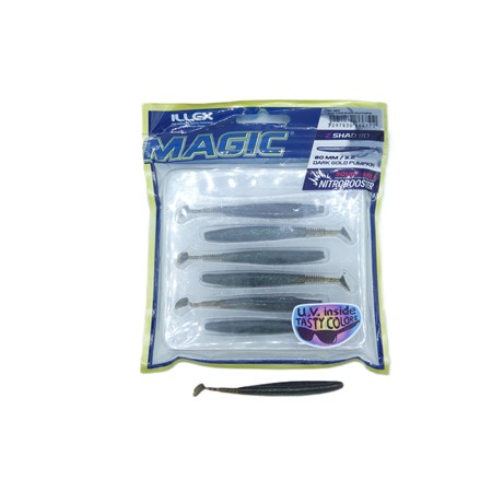 Leurre Souple Illex Magic Z Shad 80 - 8Cm - Dark Gold Pumpkin - Par 7
