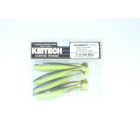 Leurre Souple Keitech Easy Shiner 3” - 7.5Cm - Chartreuse Belly - Par 10
