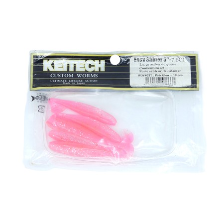 Leurre Souple Keitech Easy Shiner 3” - 7.5Cm - Pink Glow - Par 5