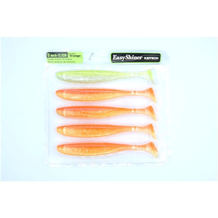 Leurre Souple Keitech Easy Shiner 5” - 12.5Cm - Flash Chartreuse - Par 5