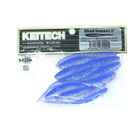 Leurre Souple Keitech Shad Impact 3” - 7.5Cm - Sexy Hering - Par 10