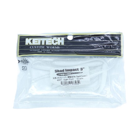 Leurre Souple Keitech Shad Impact 3” - 7.5Cm - Sight Flash - Par 9