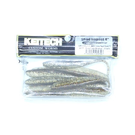 Leurre Souple Keitech Shad Impact 4” - 10Cm - Gold Flash - Par 8
