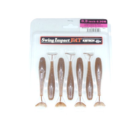 Leurre Souple Keitech Swing Impact Fat 3.3” - 8.5Cm - Brown Glitter - Par 7