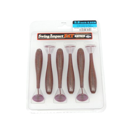 Leurre Souple Keitech Swing Impact Fat 3.8” - 10Cm - Ginger Brown Pepper - Par 6