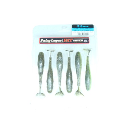 Leurre Souple Keitech Swing Impact Fat 3.8” - 10Cm - Silver Flash - Par 6