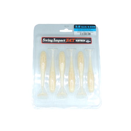 Leurre Souple Keitech Swing Impact Fat 3.8” - 10Cm - White Glow - Par 6