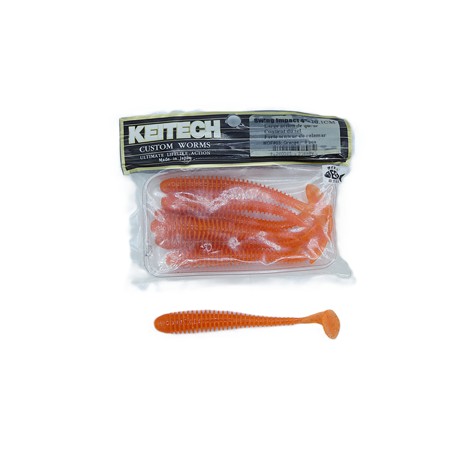 Leurre Souple Keitech Swing Impact Slim 4” - 10Cm - Orange - Par 8