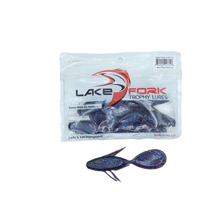 Leurre Souple Lake Fork Hyper Freak - 12.5Cm - Blue Freck Red - Par 6