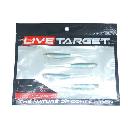 Leurre Souple Live Target Ghost Tail Minnow - 9.5Cm - Silver Blue - Par 4